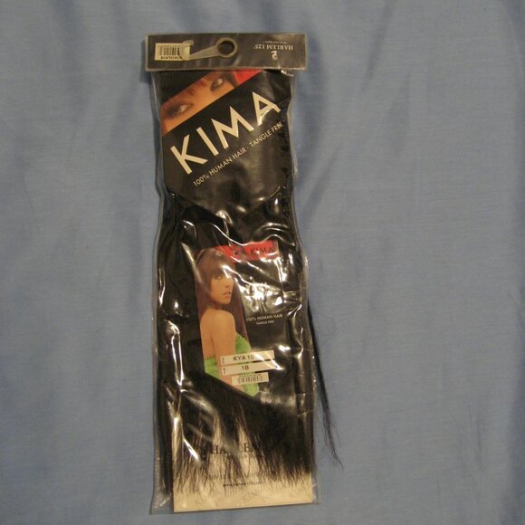 100% Tangle Free Human Hair, Perm Kinky Straight, 1B Off Black Dark Brown, New! - Picture 7 of 8